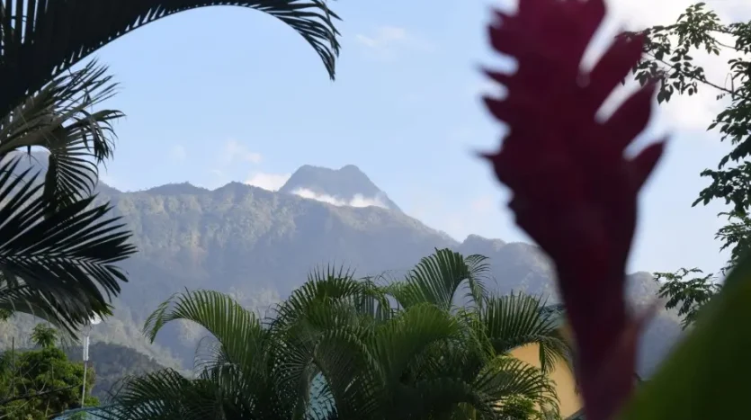 View of Pico Bonito mountains from Corinto Pearl, La Ceiba