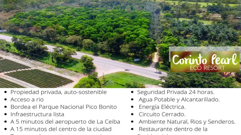 Corinto Pearl Eco Resort brochure with features, La Ceiba