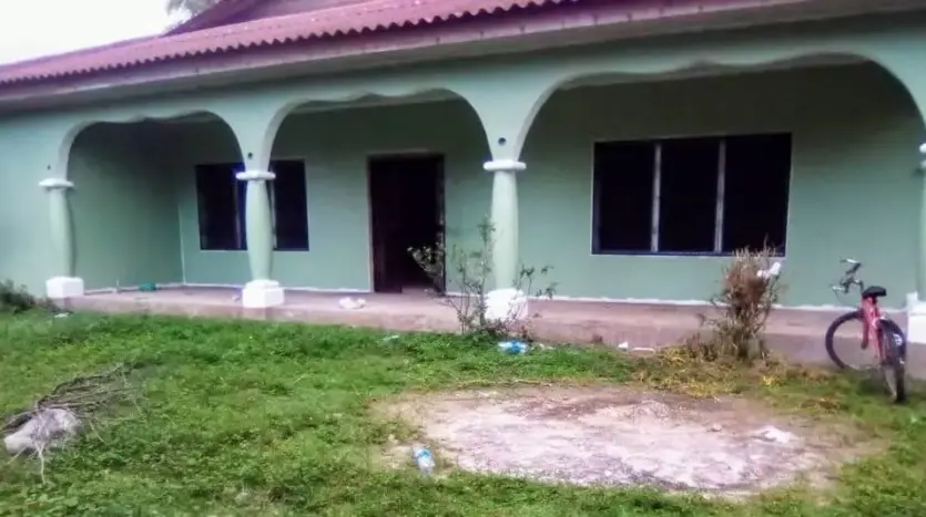 Big house with arched porch in Barrio Venecia, Tela