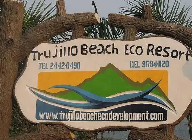 Trujillo Beach Eco Resort wooden sign