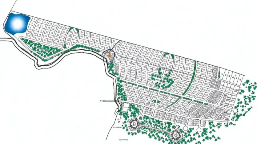 Plano de Trujillo Beach Eco Development con el lote 268