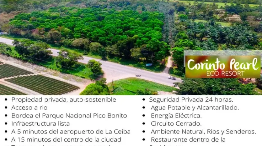 Corinto Pearl Eco Resort brochure with features, La Ceiba