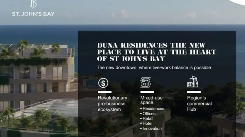 Duna Residences, the new downtown of St. John's Bay, Roatan