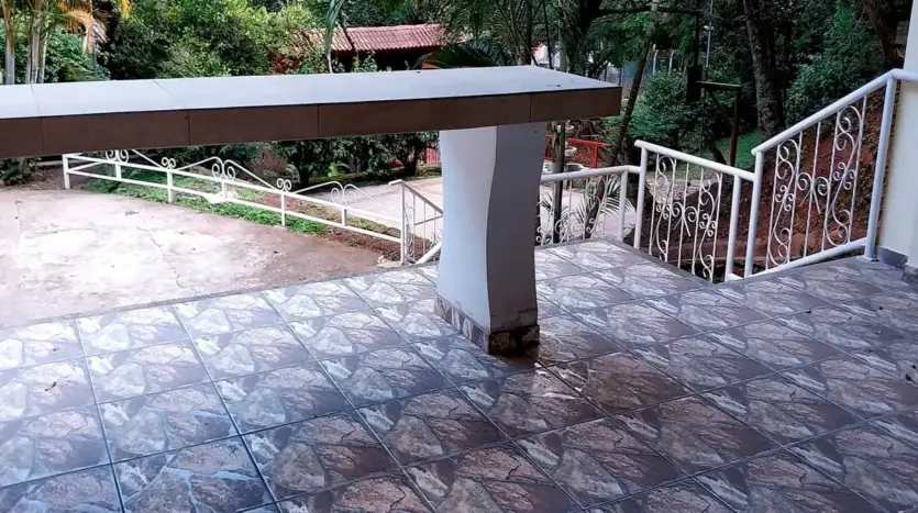 Tiled terrace of the house in El Chimbo, Santa Lucia