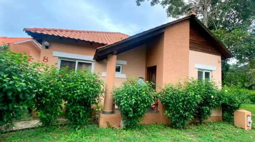 Side view of Villa 8 with garden in Trujillo Beach Eco-Development