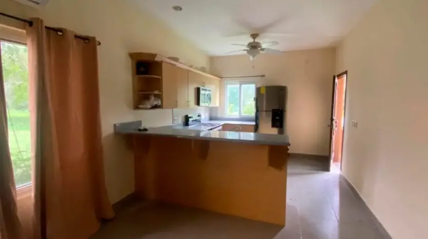 Kitchen with breakfast bar in Villa 8, Trujillo Beach Eco-Development