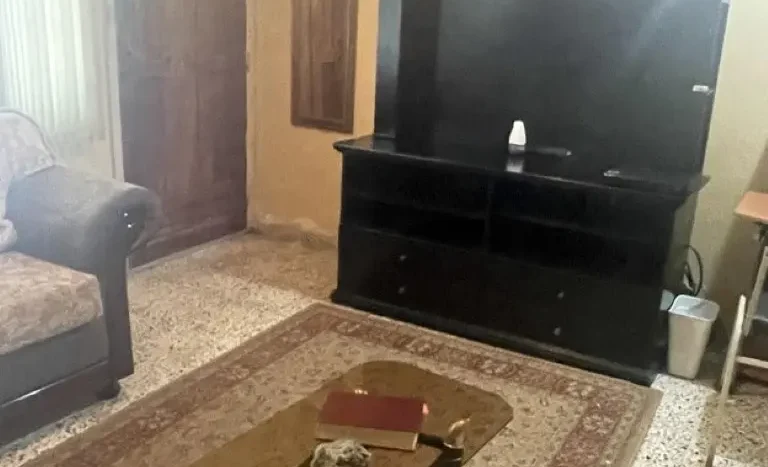 Living room with TV stand in an apartment in Puerto Cortes