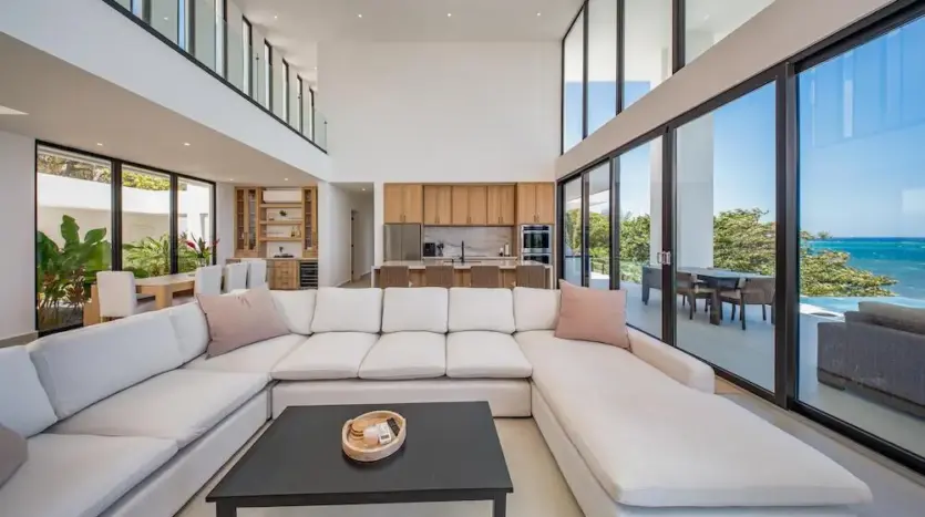Living room with ocean view