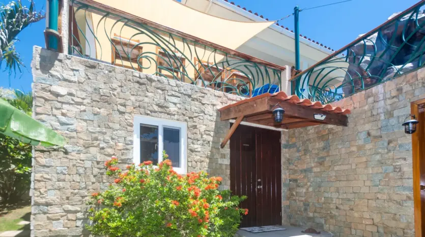 Stone entrance of the guest apartment