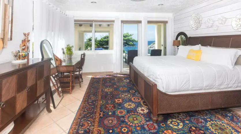 Primary bedroom with king bed